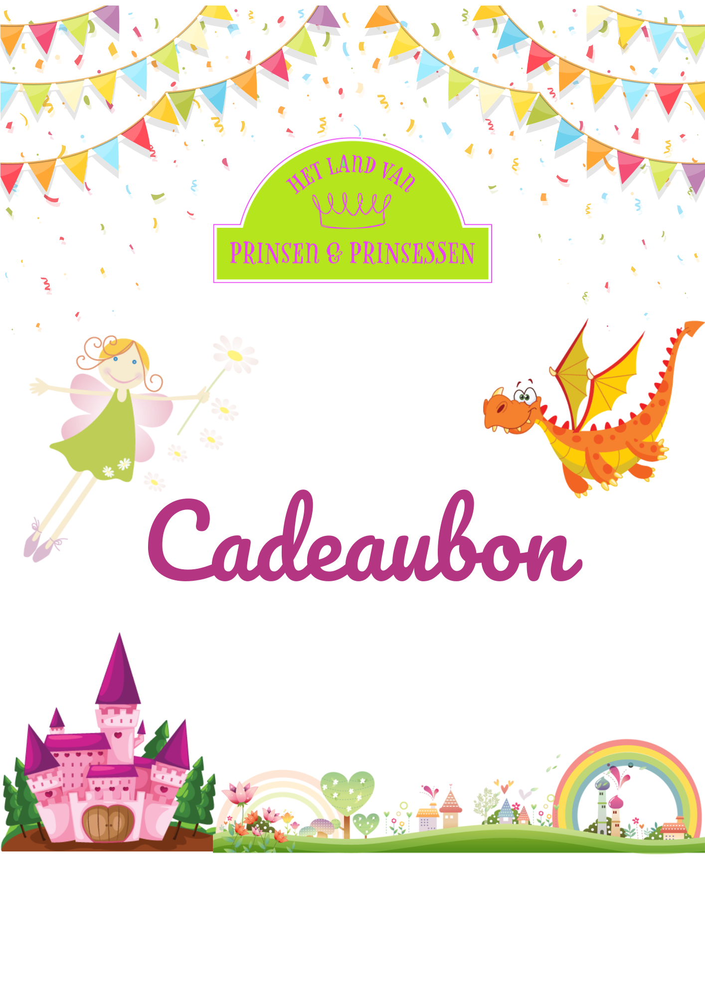 Cadeaubon van Het Land van Prinsen en Prinsessen